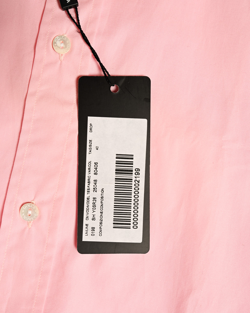 DOLCE & GABBANA/ Relax Sized Cotton Dress Shirt Pink