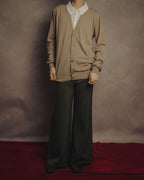-SPECIAL- “HERMÈS” 90’s-00’s Trompe l’oeil cotton knit cardigan