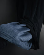 "Yohji Yamamoto POUR HOMME" 24SS layered sheer knit pullover