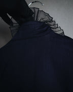 "GUCCI" 90’s-00’s military romantic ruffle blouse