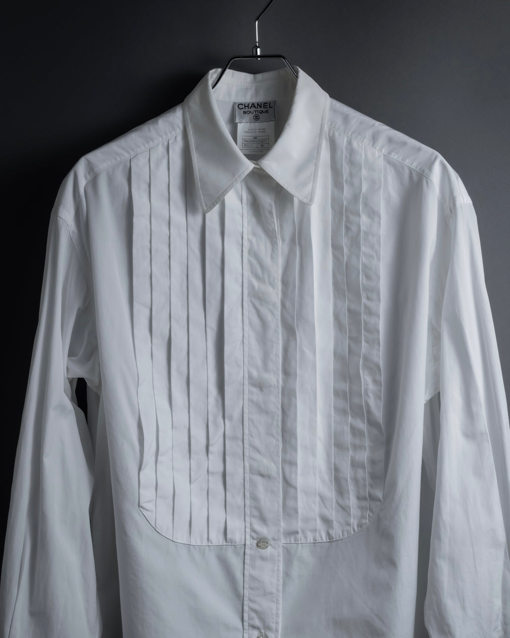 "CHANEL" 96's Spring collection tuck pleats shirt