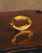 "Christian Dior" 70's Textured gold tone brooch
