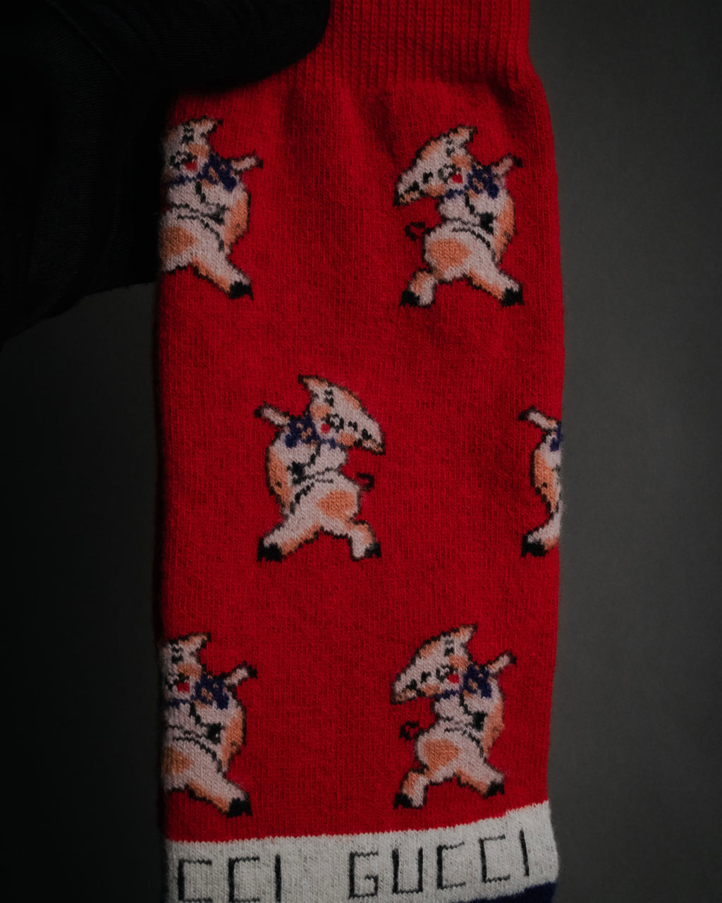 “GUCCI” 19SS Three little pigs jacquard socks