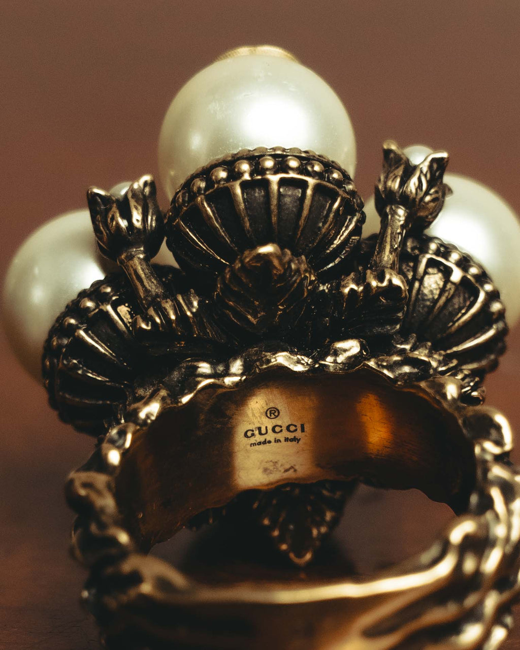 -SPECIAL- "GUCCI" 2015-2022 Pearl cluster sculptural statement ring