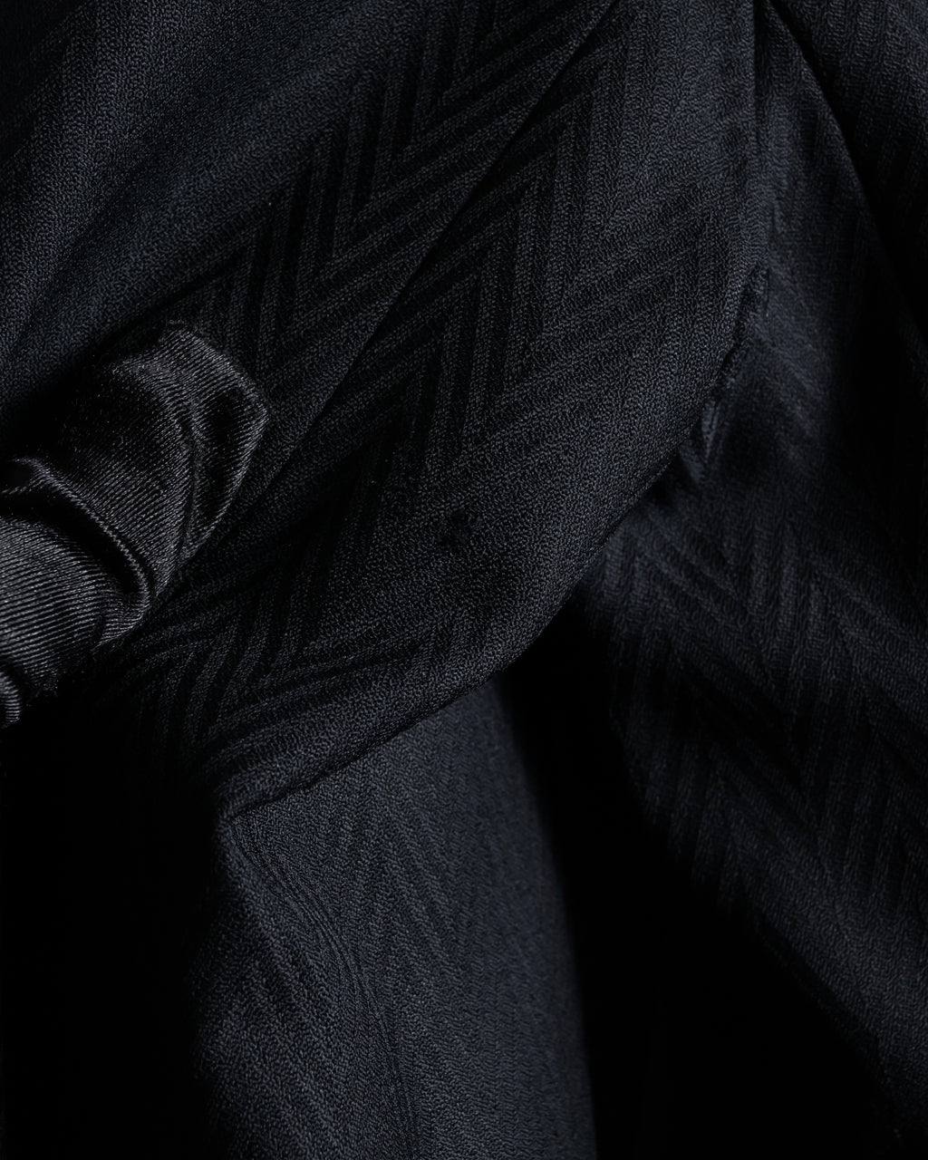 “Christian Dior” 90’s sculpted herringbone chester coat