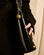 "Salvatore Ferragamo" 90's Animal motif studs design leather bag