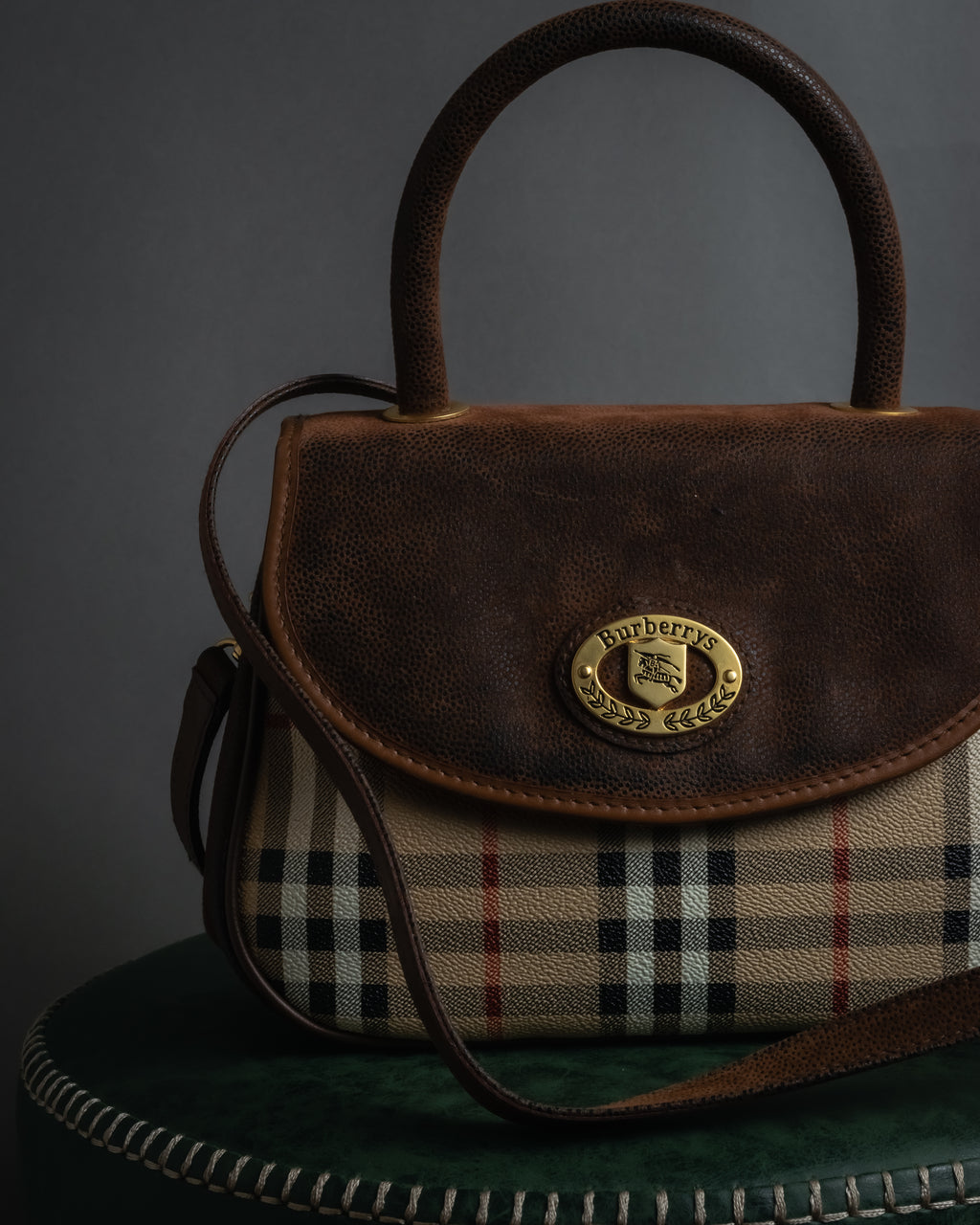 "BURBERRYS" 90’s PVC＆leather 2-way bag