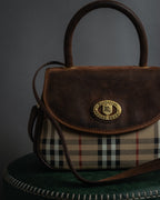 "BURBERRYS" 90’s PVC＆leather 2-way bag