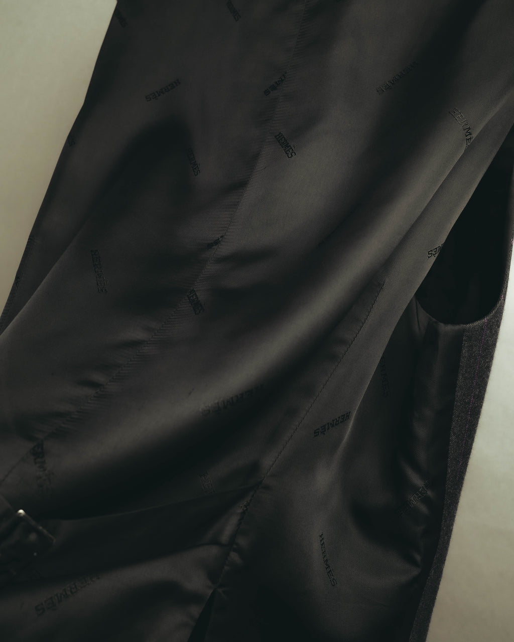 -SPECIAL- “HERMES” 2007-2009 Super 100s pinstripe tailored long gilet