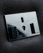 "BURBERRY" Metal belt design embossed PVC briefcase