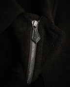 –SPECIAL– “HERMES” 90’s-00’s Concealed placket wool zip coat