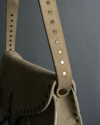 "CELINE" Studs design suede leather shoulder bag