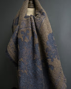 "BALENCIAGA" Large size lame jacquard weave stole