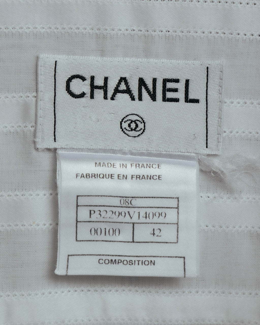 -SPECIAL- “CHANEL” 08 Cruise Collection Sheer cotton stand collar shirt