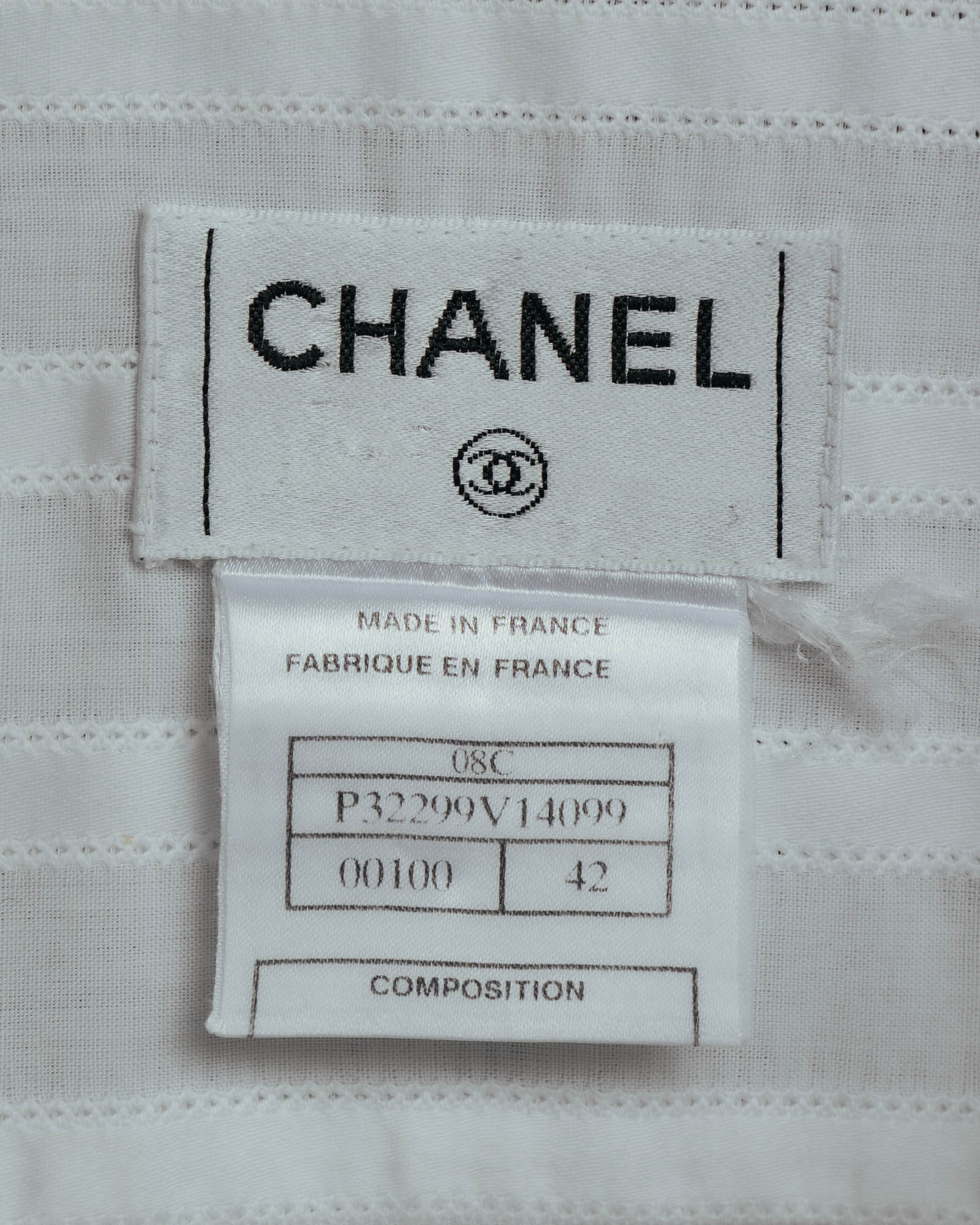 -SPECIAL- “CHANEL” 08 Cruise Collection Sheer cotton stand collar shirt