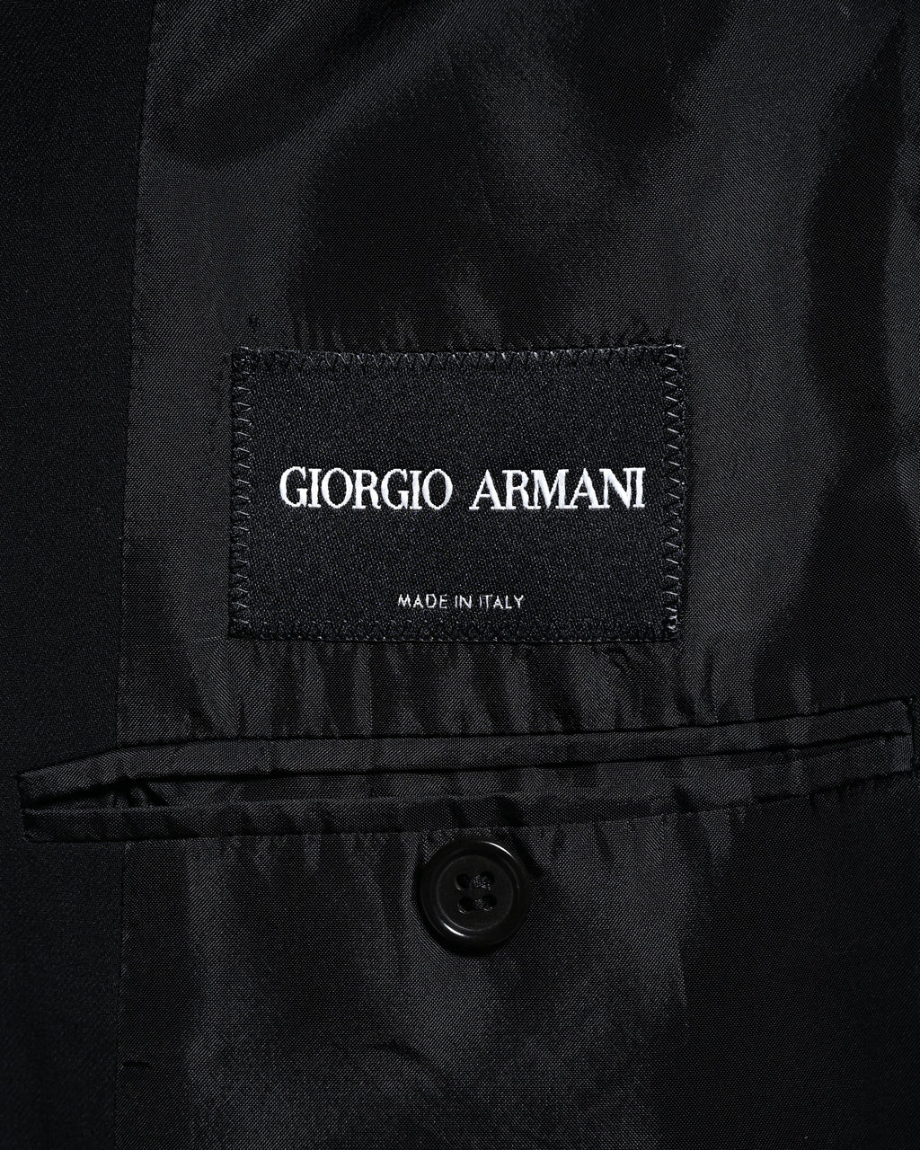 GIORGIO ARMANI/ Single Breasted 2B Pure Wool Tailored Jacket
Black