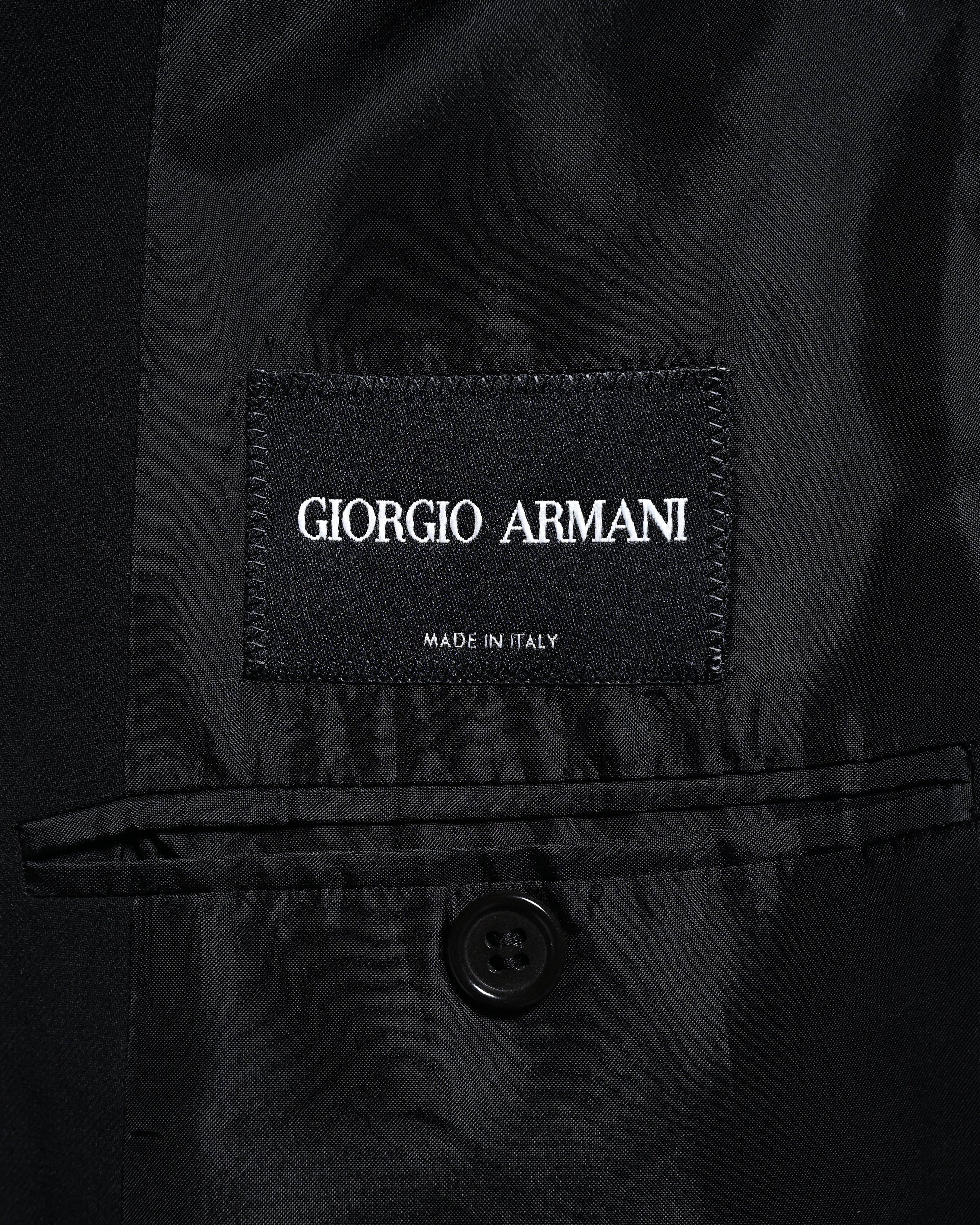 GIORGIO ARMANI/ Single Breasted 2B Pure Wool Tailored Jacket
Black