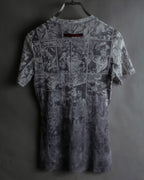 "JEAN PAUL GAULTIER JEANS" American comic book motif sheer short length pullover