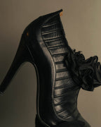 -SPECIAL- “CHANEL“ 2005-06 Paris-New York ruffle leather pumps