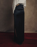 -SPECIAL– “Maison Martin Margiela” 12SS Draped satin maxi skirt