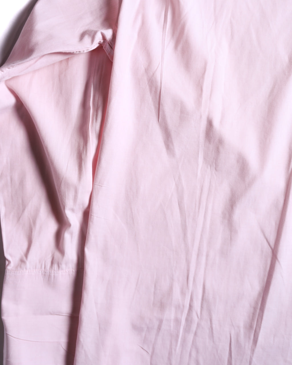 HERMES/ Oversized French Cuffed Contrast Collar Dress Shirt Pink