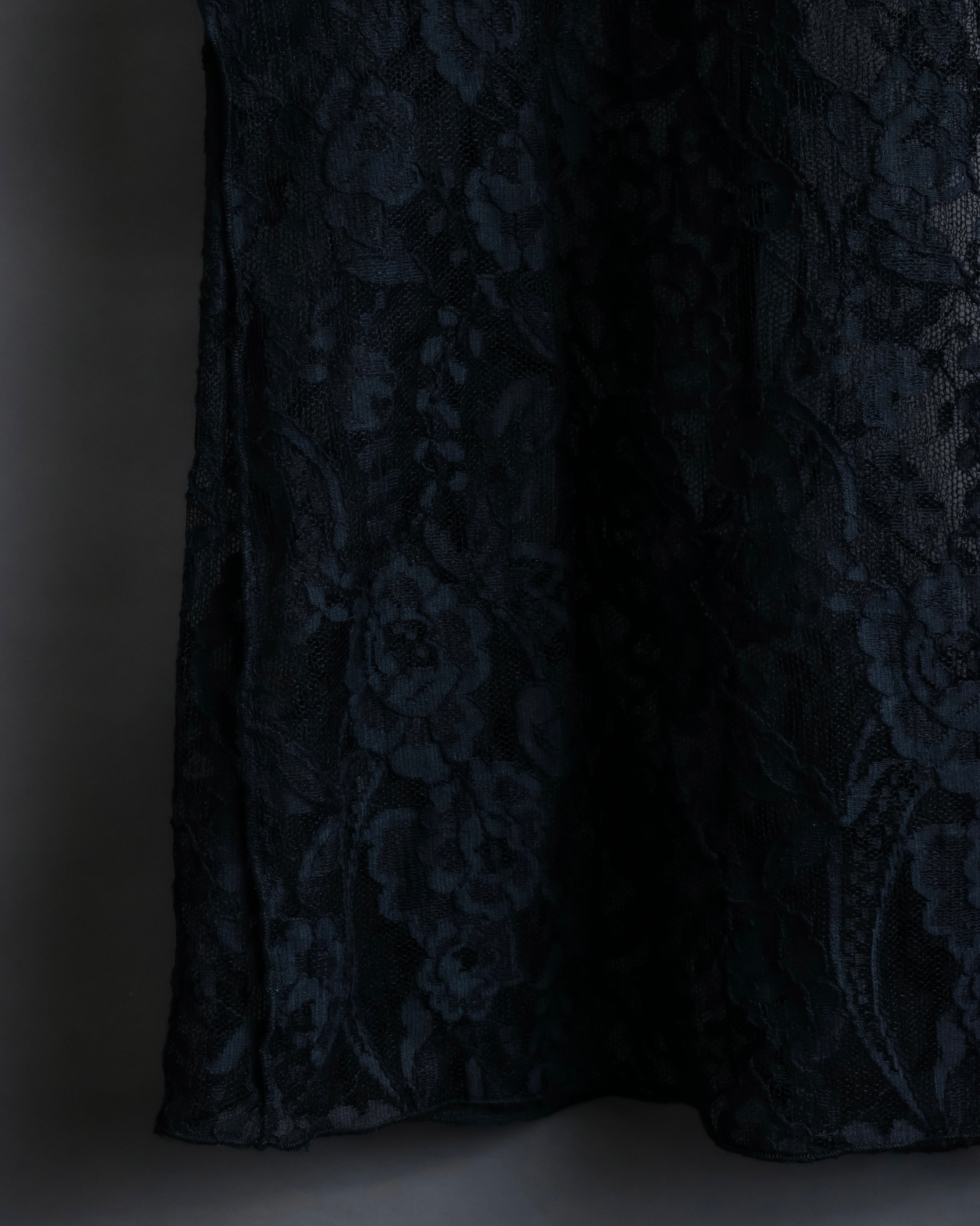 "D&amp;G" Botanical pattern lace shift dress