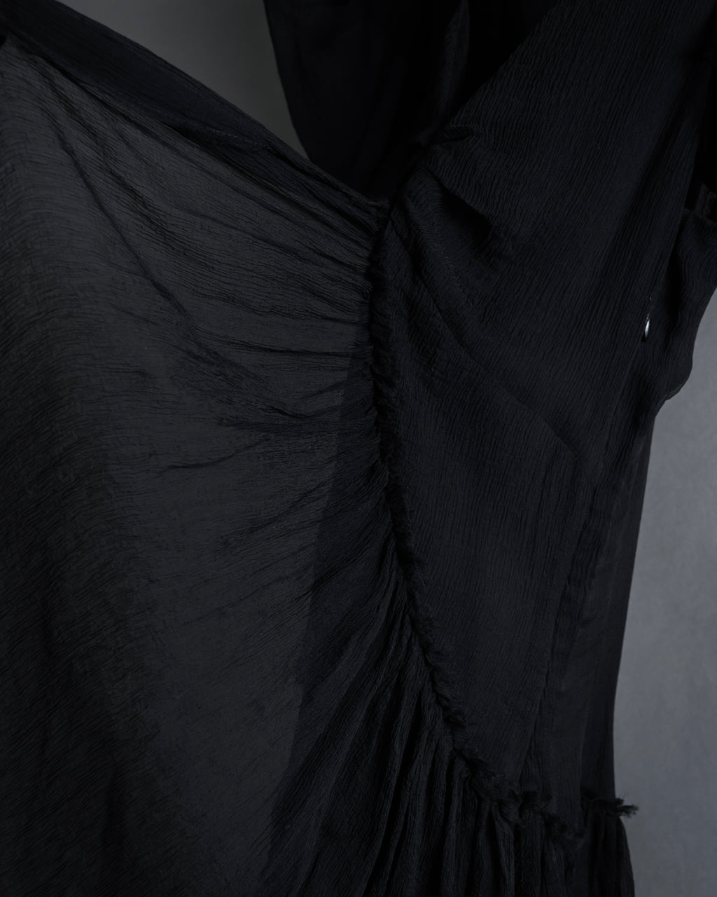 "MCQ Alexander McQueen" 06-10's Puffed sleeve gathered georgette long dress