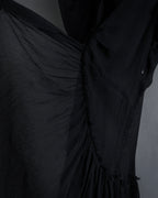 "MCQ Alexander McQueen" 06-10's Puffed sleeve gathered georgette long dress