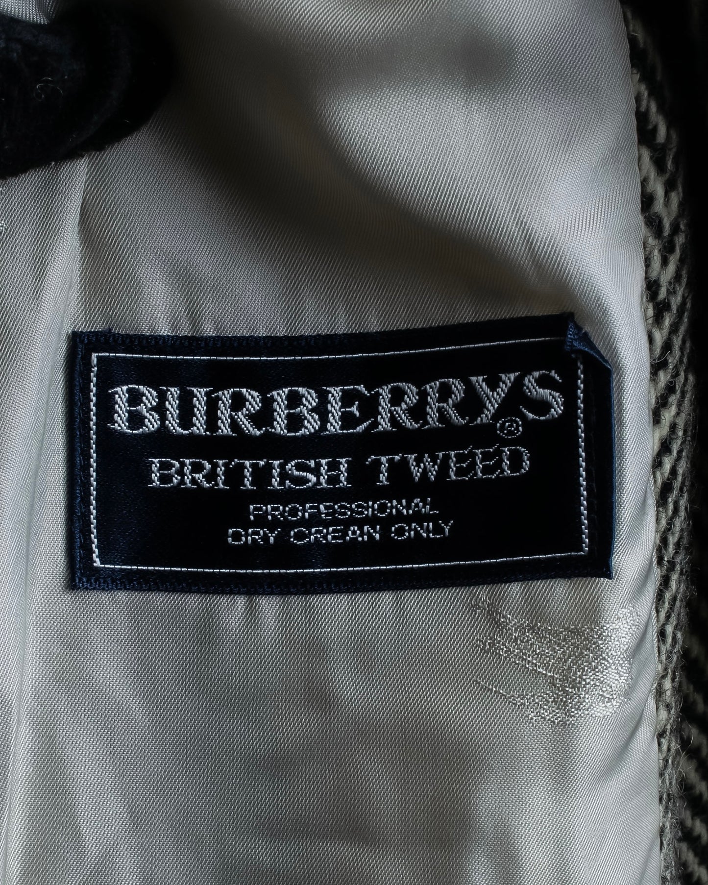 "BURBERRYS" Herringbone belted design soutien collar coat