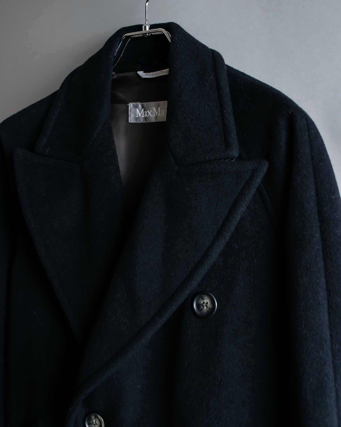 "Max Mara"  Large lapel double breasted melton chester coat