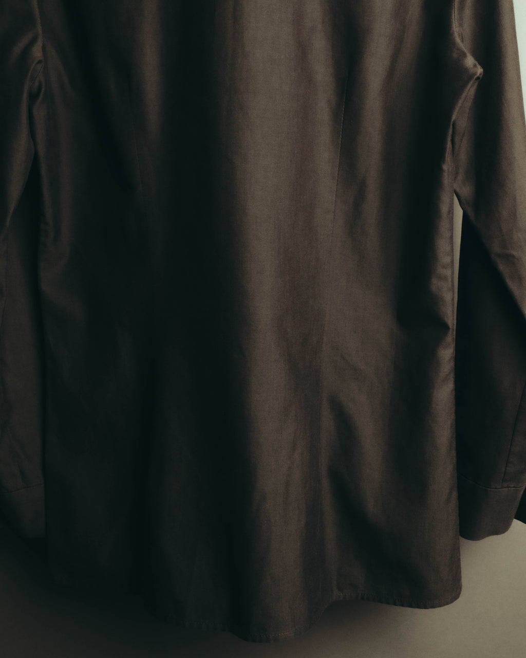 "CELINE" 90's-00's Sharp collared cotton button-up shirt