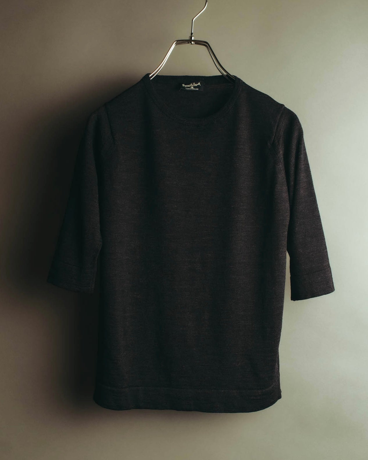 "Margaret Howell" 90's-00's Soft wool short sleeve knit top