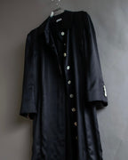 "THOM BROWNE" Shiny long hidden button shirt