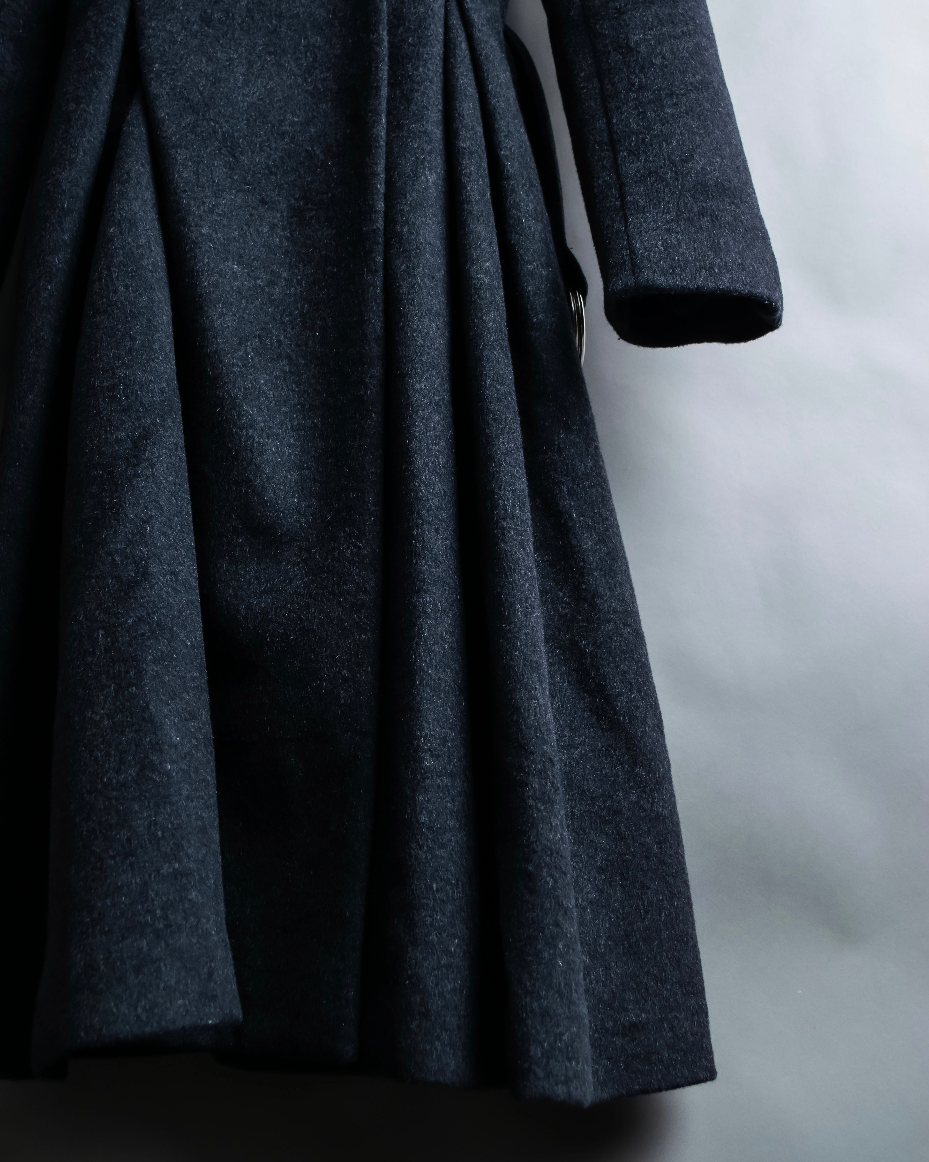 "RUIRUE BOUTIQUE" Shawl collar flare silhouette coat