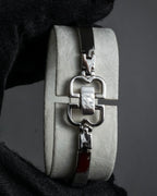 "BALENCIAGA" 2000’s bb logo tonneau bracelet watch