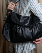"FENDI" Gathered design leather one-shoulder bag