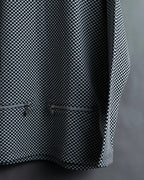 “VERSACE” checkered pattern zip pocket pull over