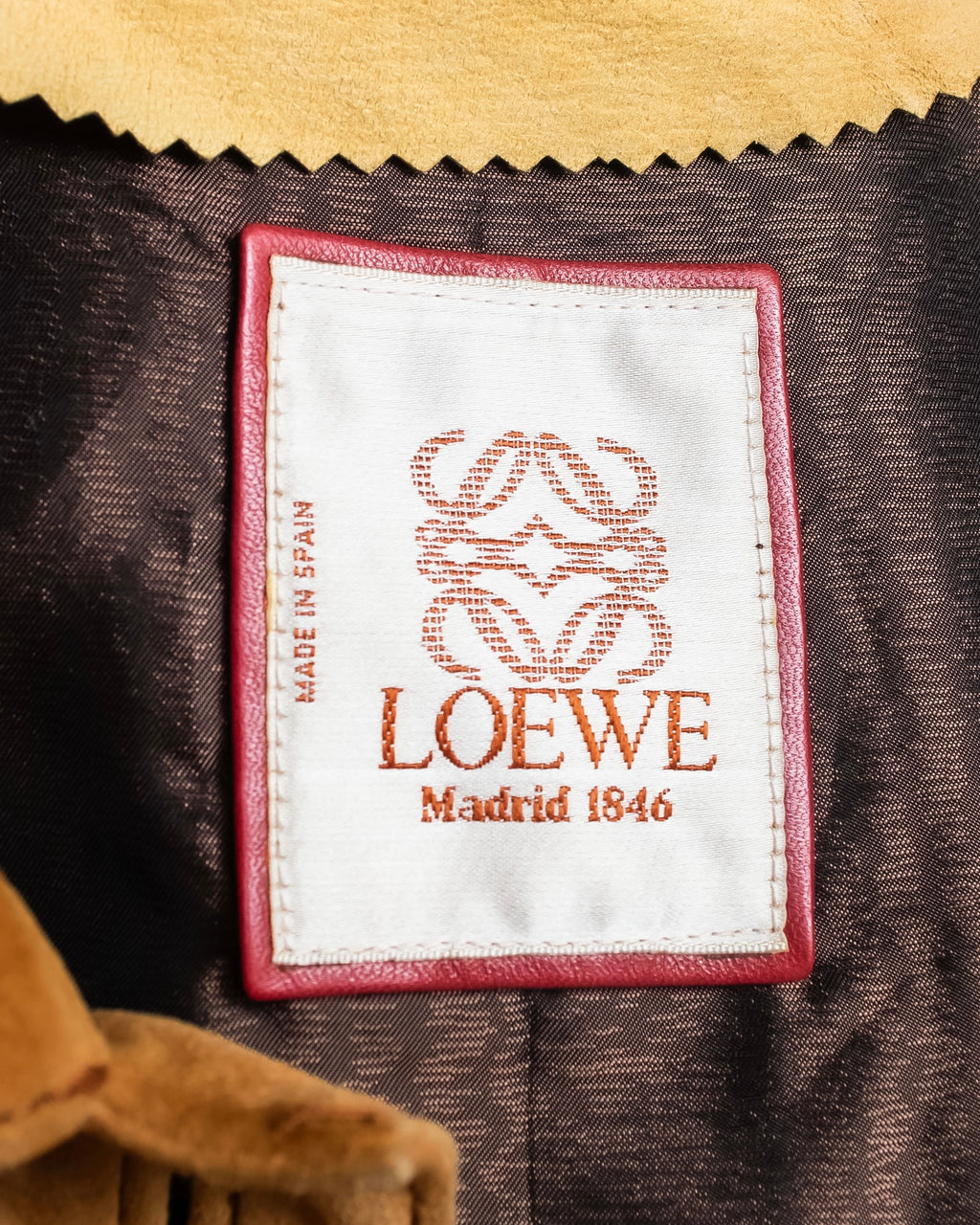 "LOEWE" Out pocket detail oversized suede jacket