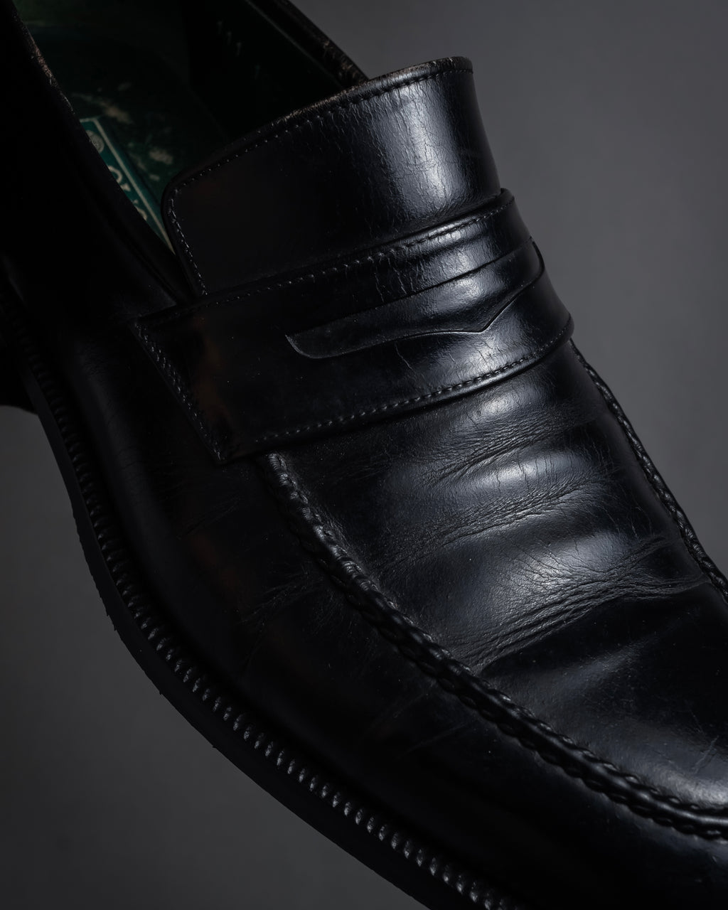 "GUCCI" 90’s classic leather penny loafers
