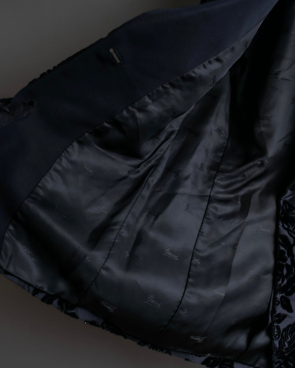 "GUCCI" Floral patterned lamé tailored jacket"