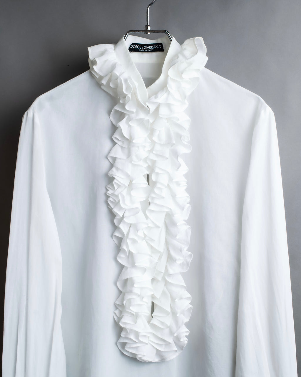 “Dolce&amp;Gabbana” Front volume frill designed shirt