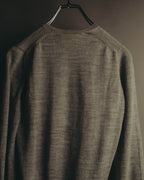 "Theatre PRODUCTS" 00's-10's Pearl embellished wool v-neck knit sweater