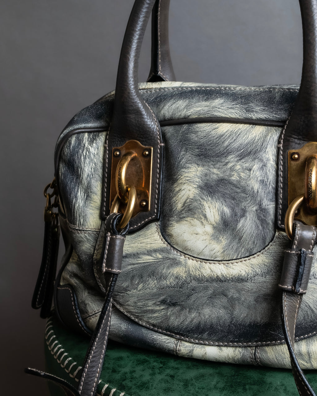 "DOLCE &amp; GABBANA" Miss edge series calf leather 2 way bag