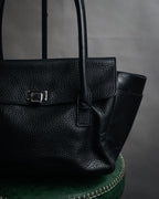 “TIFFANY & CO.” 2010’s Grained leather chain shoulder bag