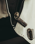 "Salvatore Ferragamo" 10's Bicolor leather chain shoulder bag