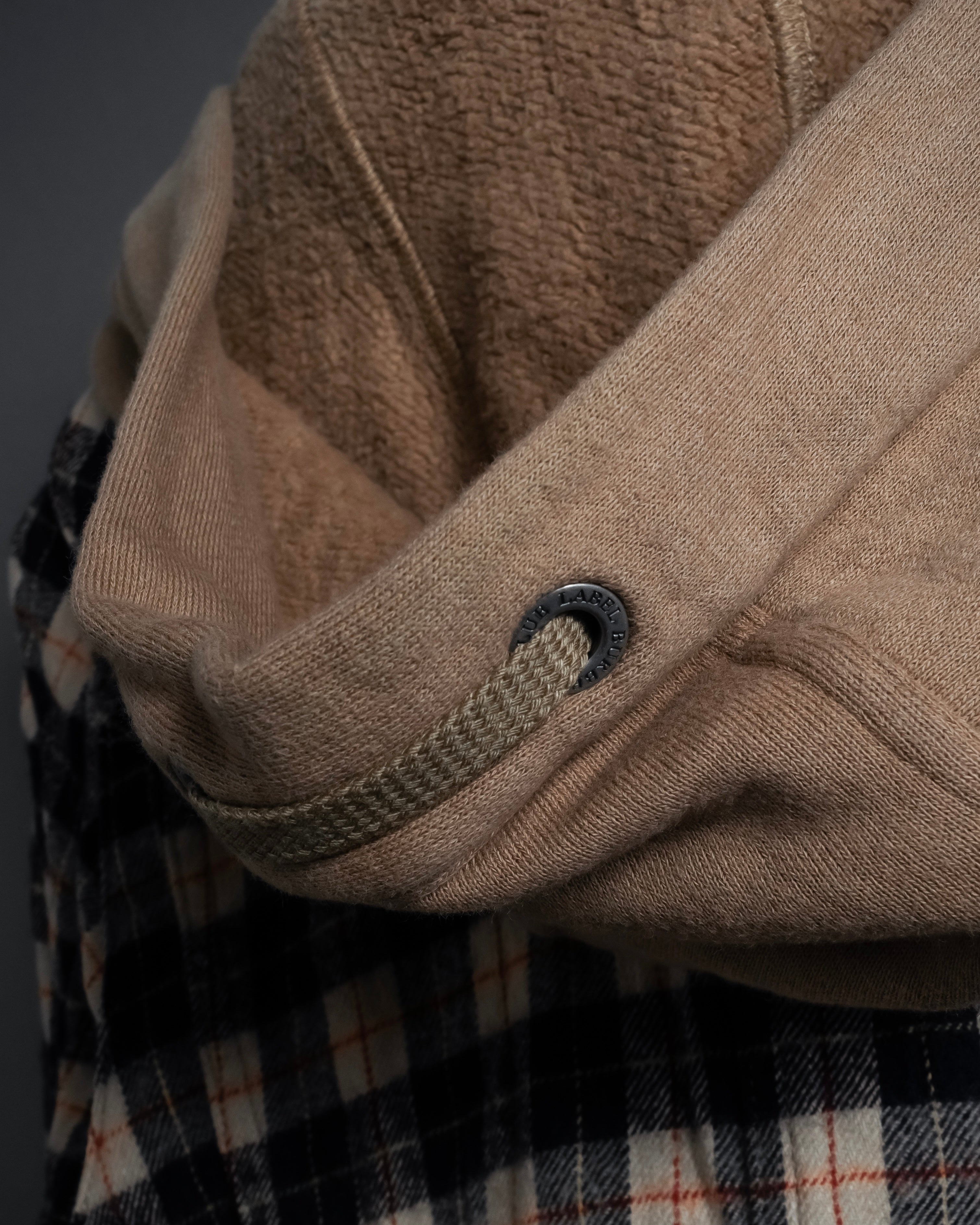 "BURBERRY Blue Label" Layered docking design hooded zip jacket