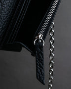 "MAISON MARGIELA" Grained leather chain wallet bag