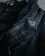 "RED VALENTINO" Gather design lamb leather jacket