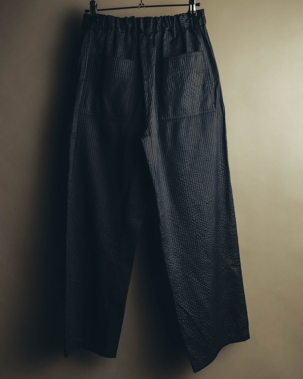 "Christian Dior" 20's Sheer striped silk cotton wide-leg trousers