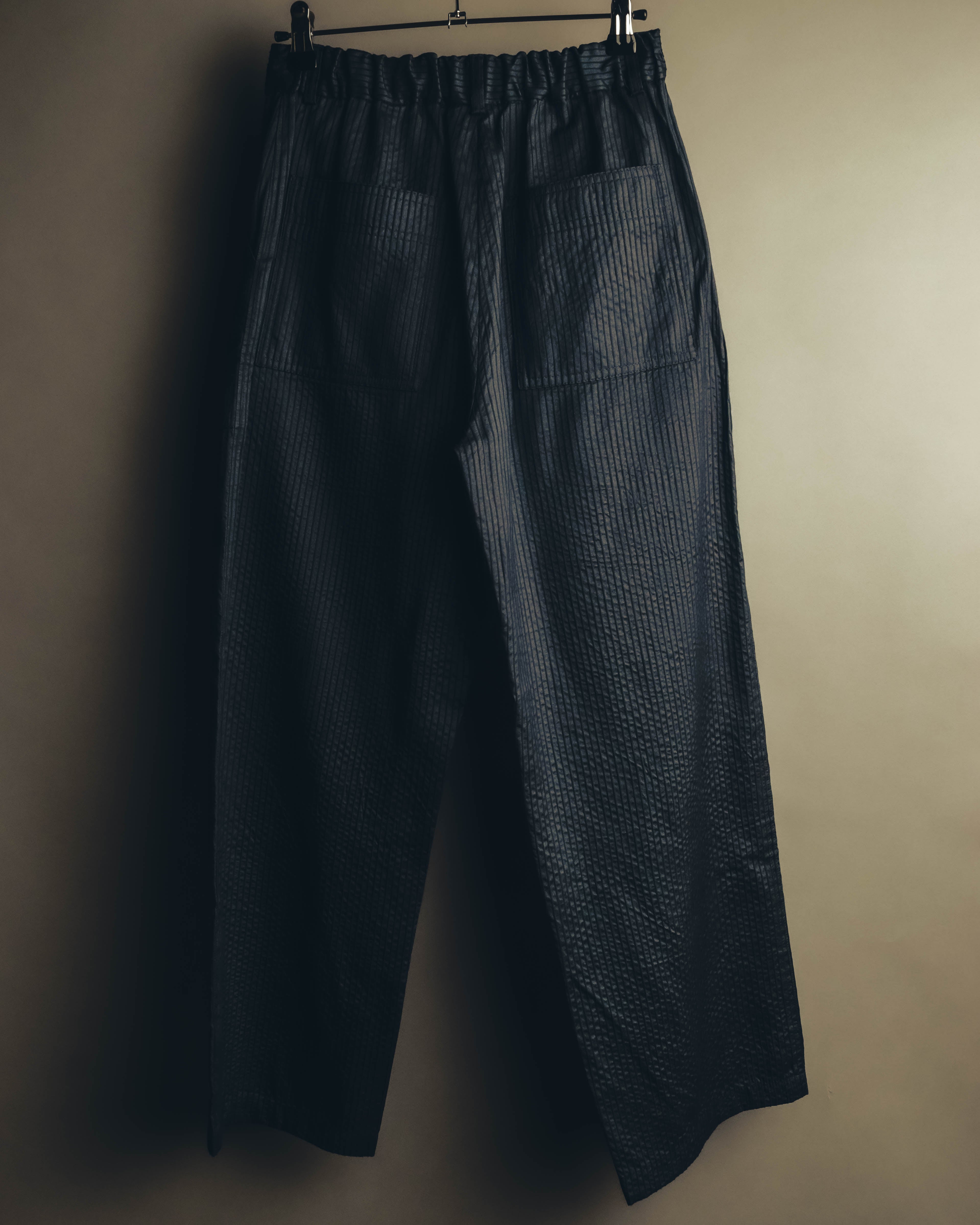 "Christian Dior" 20's Sheer striped silk cotton wide-leg trousers
